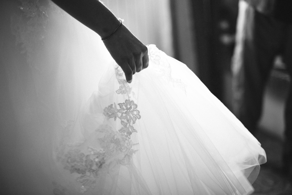 bride in wedding dress italy