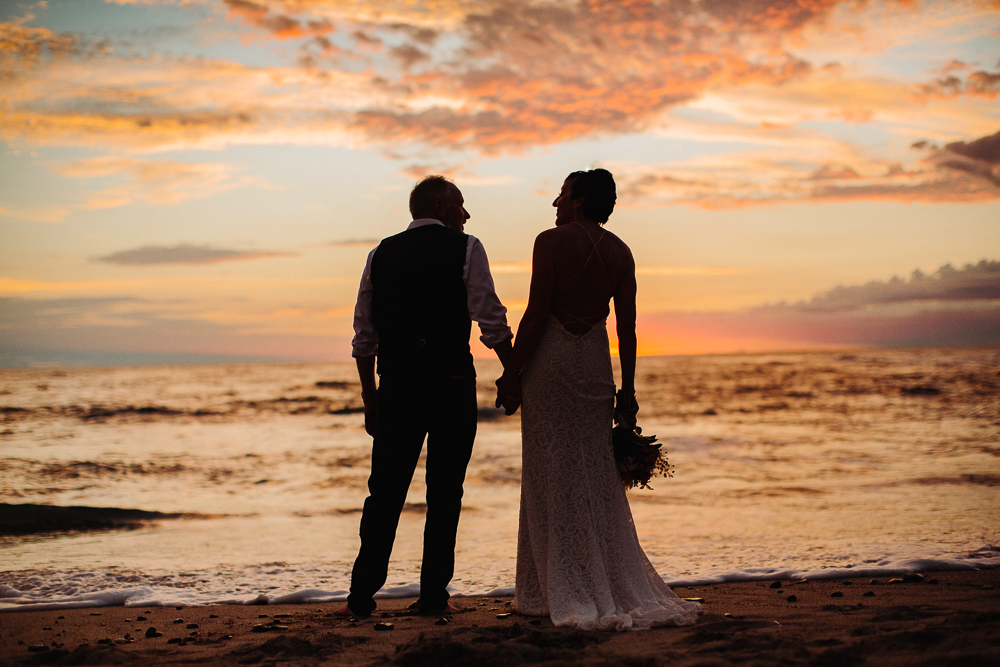 sunset wedding photos