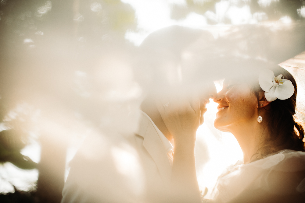 veil photo bride and groom