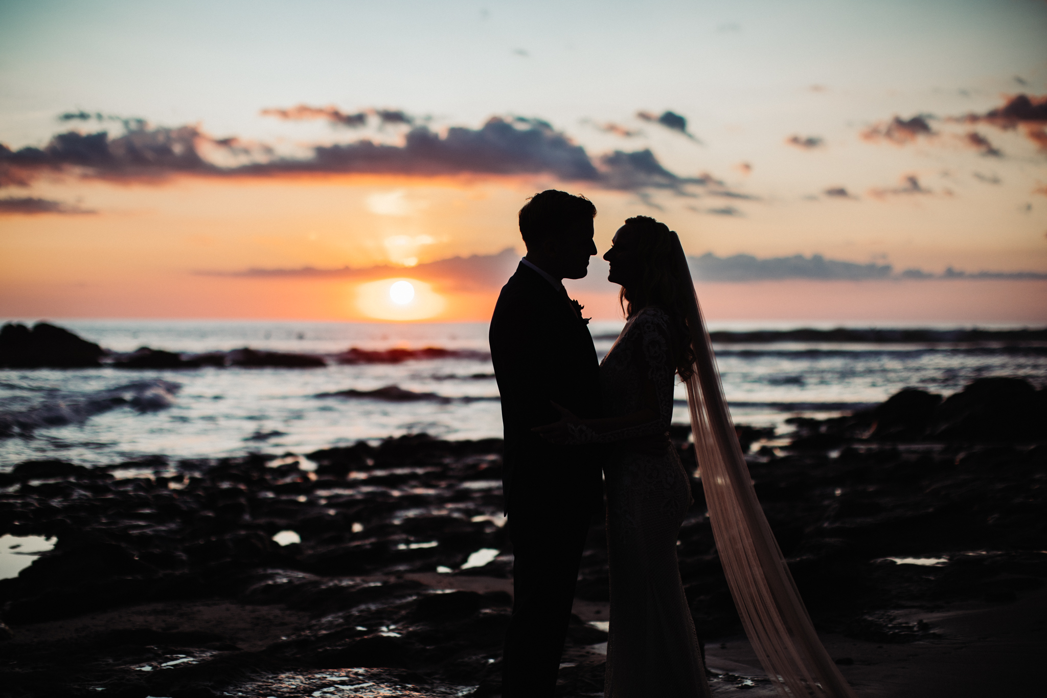 destination wedding sunset