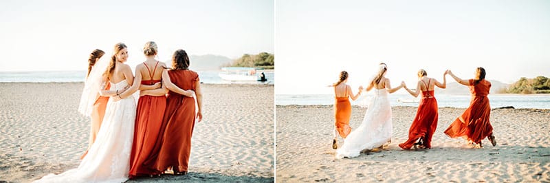 bride and bridesmaids