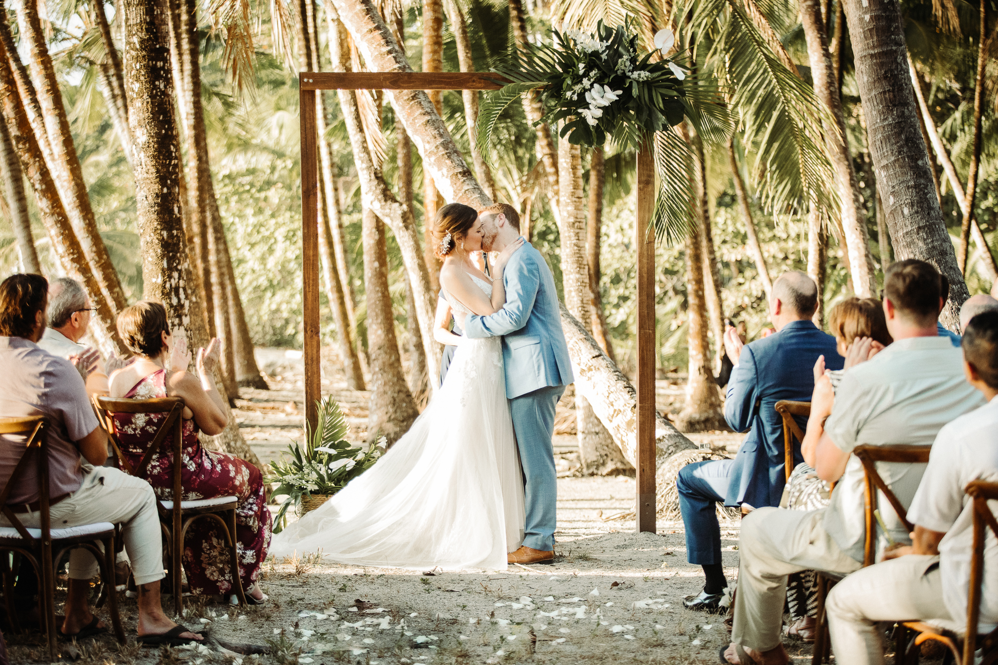 first kiss bride and groom