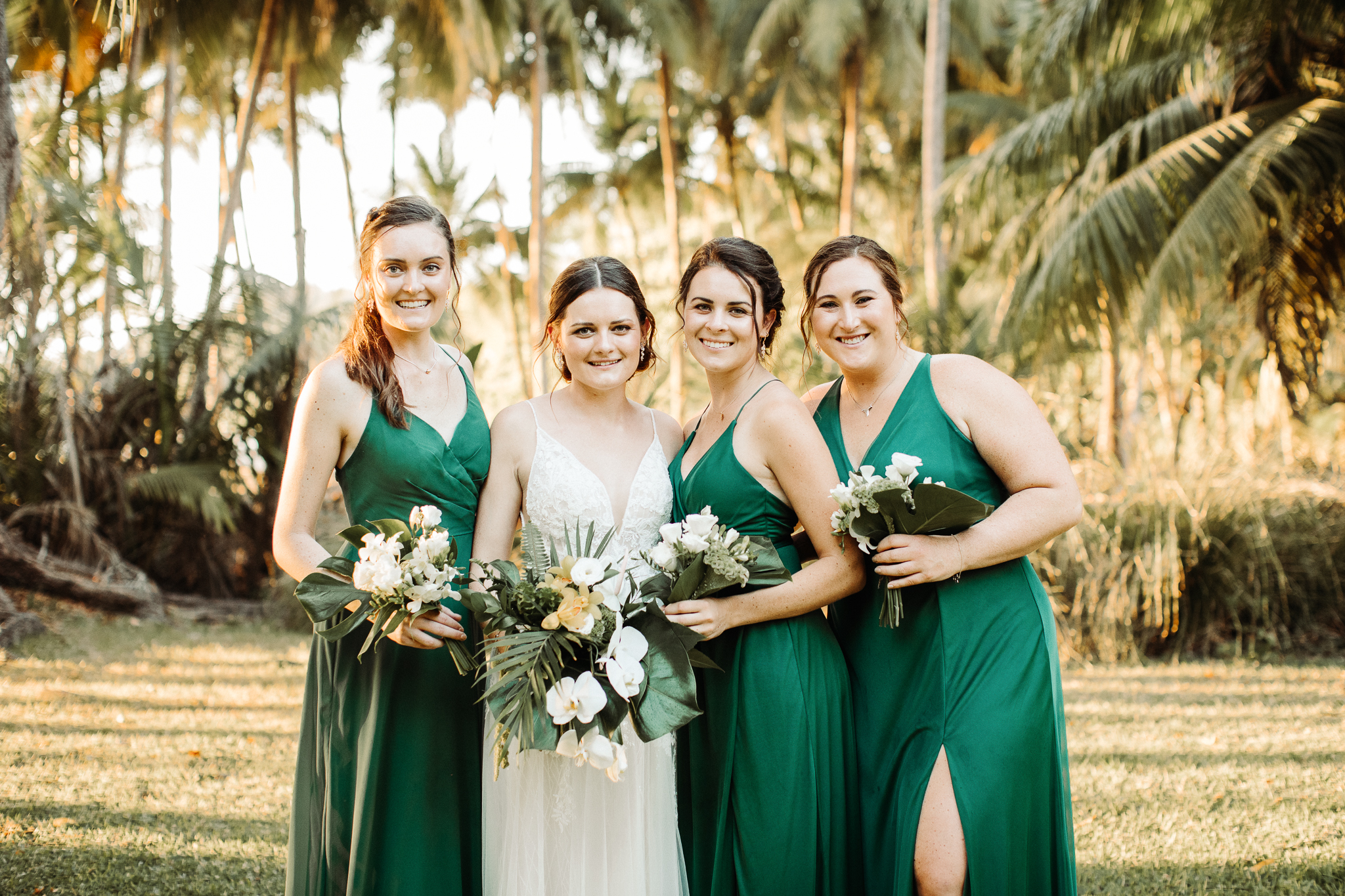 bride and bridesmaids