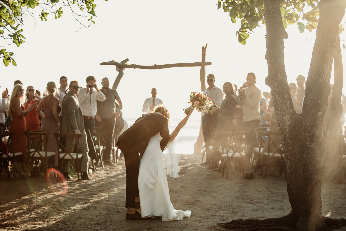 just married bride and groom