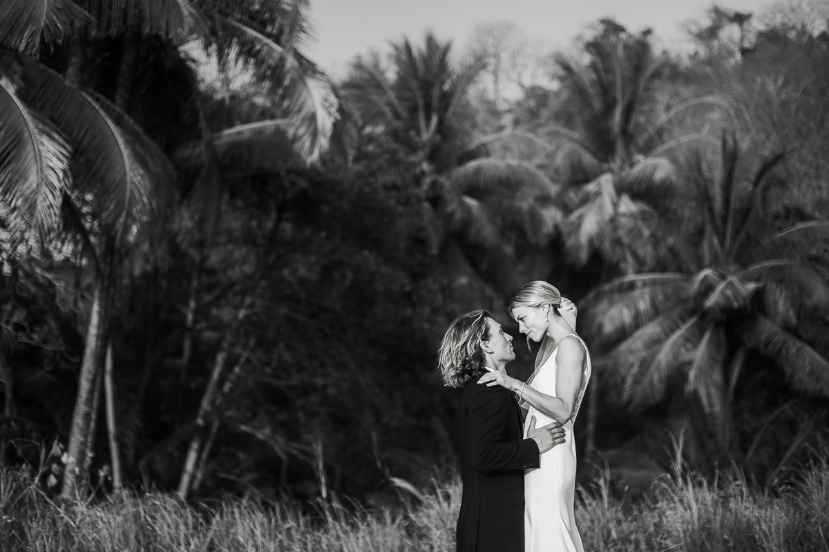 black and white wedding photo