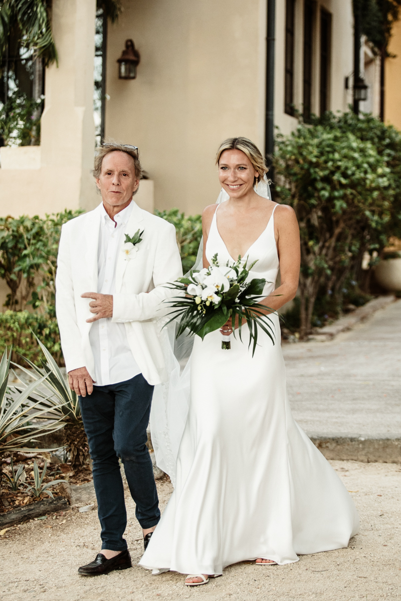 bride coming down the aisle