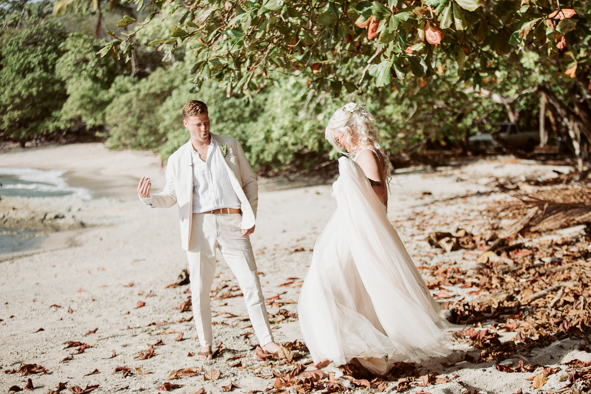 first look wedding bride and groom