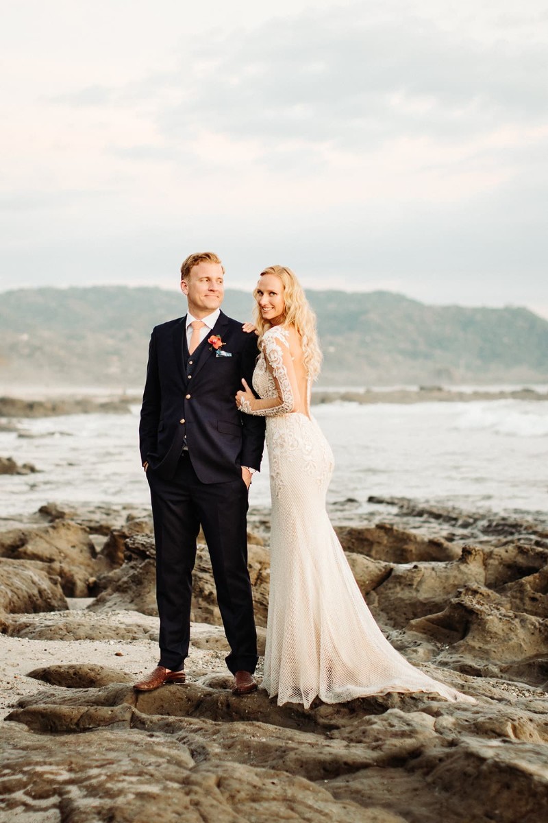 Santa Teresa beach wedding photo