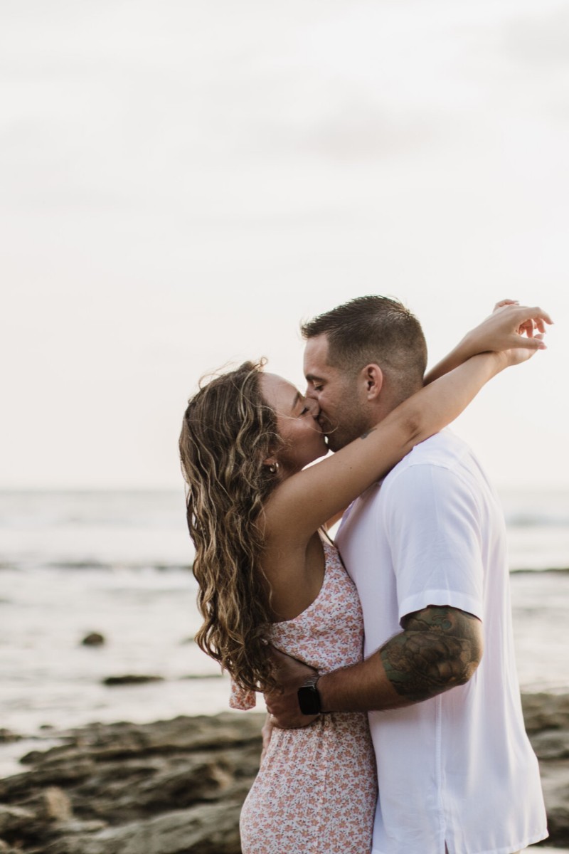 beach engagement photoshoot